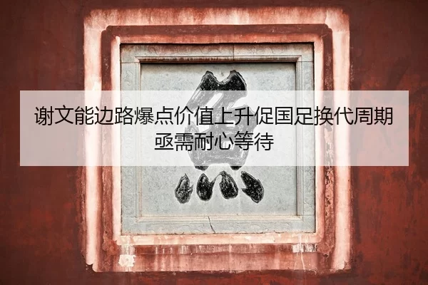 谢文能边路爆点价值上升促国足换代周期亟需耐心等待